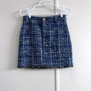 NWOT) Zara tweed mini skirt